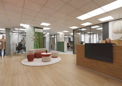 Plan 3D Espace Accueil et attente