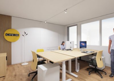 Plan 3D espace bureau d'études
