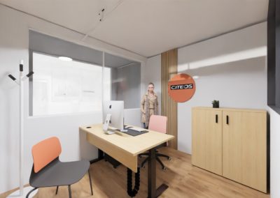 Plan 3D espace bureau