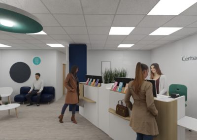 Plan 3D Espace Accueil et attente