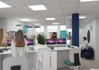Plan 3D Espace accueil et attente