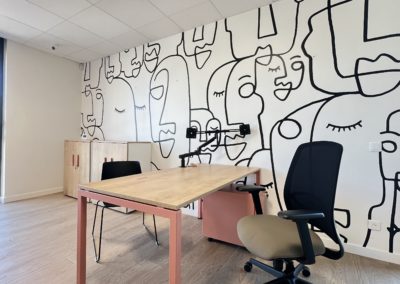 Espace bureau poudré