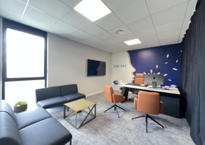 Espace bureau de direction avec assises conviviales