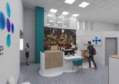 Projet en 3D Espace accueil secrétariat