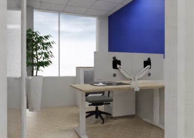 Bureau réglable en hauteur électrique avec bras pour PC